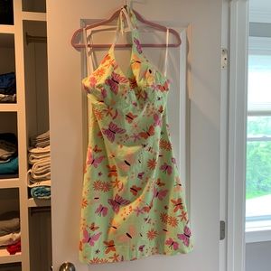 Halter summer dress with butterflies